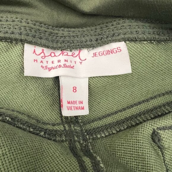 Isabel Maternity by Ingrid & Isabel Green Jeggings Size 8 - Picture 2 of 9